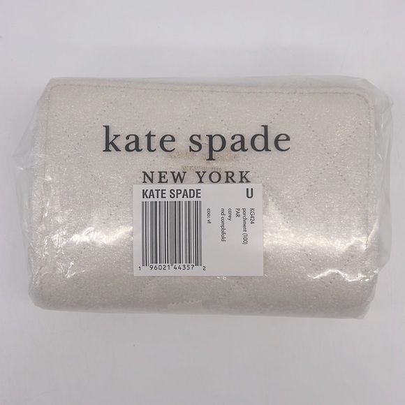 Kate Spade Carey Medium Compact Bifold Wallet Parchment - Picture 11 of 15